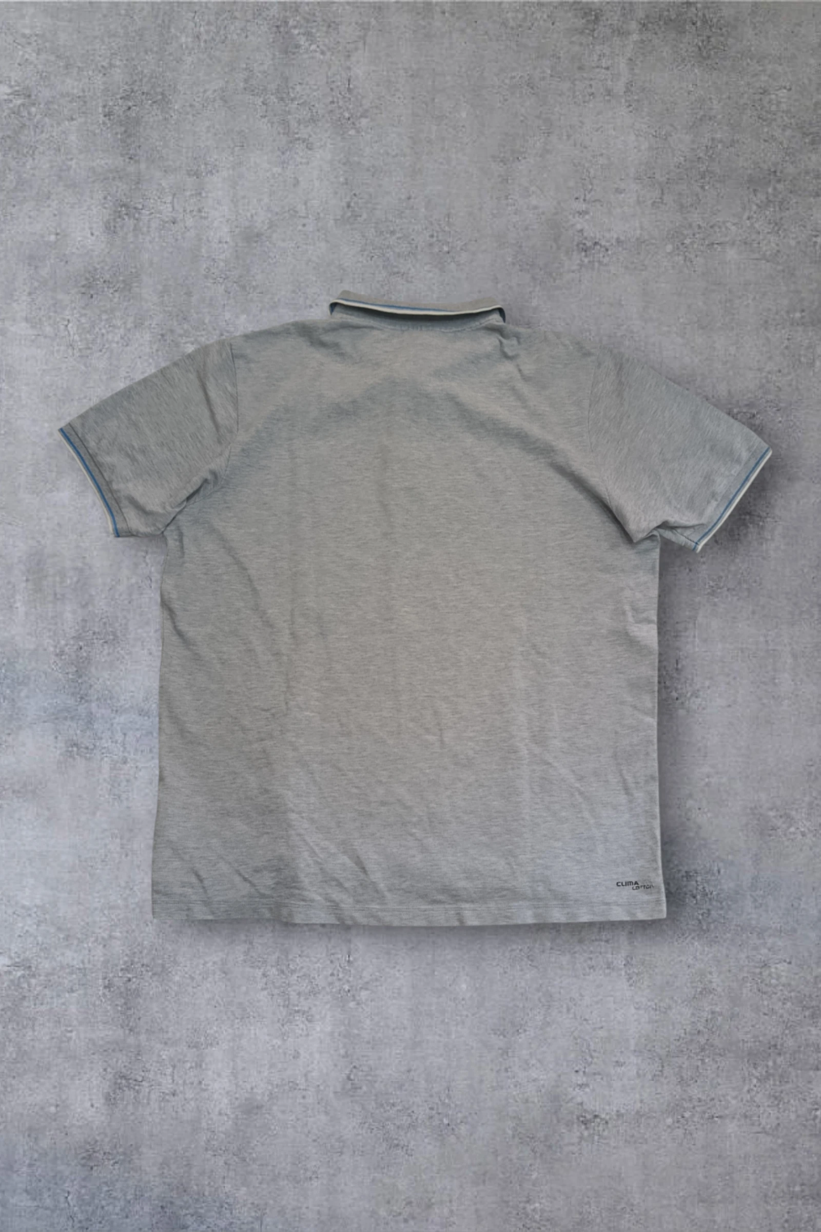 | Polo Adidas Homem | Cor Cinza Mesclada | Borda Azul | Esportivo Casual | Tamanho G | – photo 10